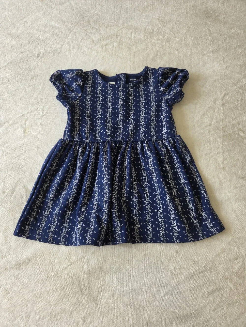 Ralph Lauren 6 Mo Baby Girl Dress Navy Floral Spring Summer Cottagecore